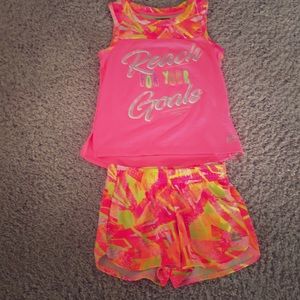 Girls RBX shirt and shorts set